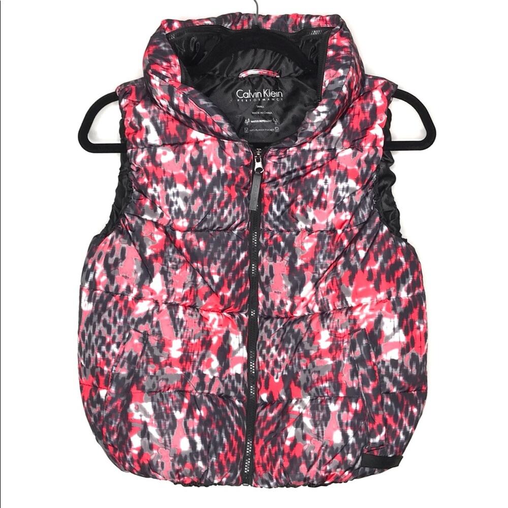 Calvin Klein Size Small Performance Water Repellant Hooded Puffer Vest-Gorpcore